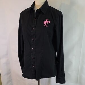 Cruel Girl Black Shirt with Pink Embroidery
